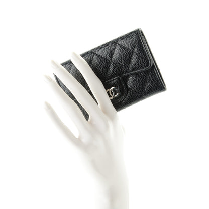 Chanel Caviar Quilted Flap Card Holder Black 2 of 8