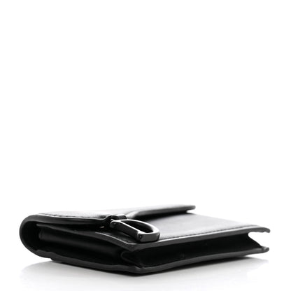 Christian Dior Ultra Matte Calfskin Saddle Card Holder Black 4 of 7