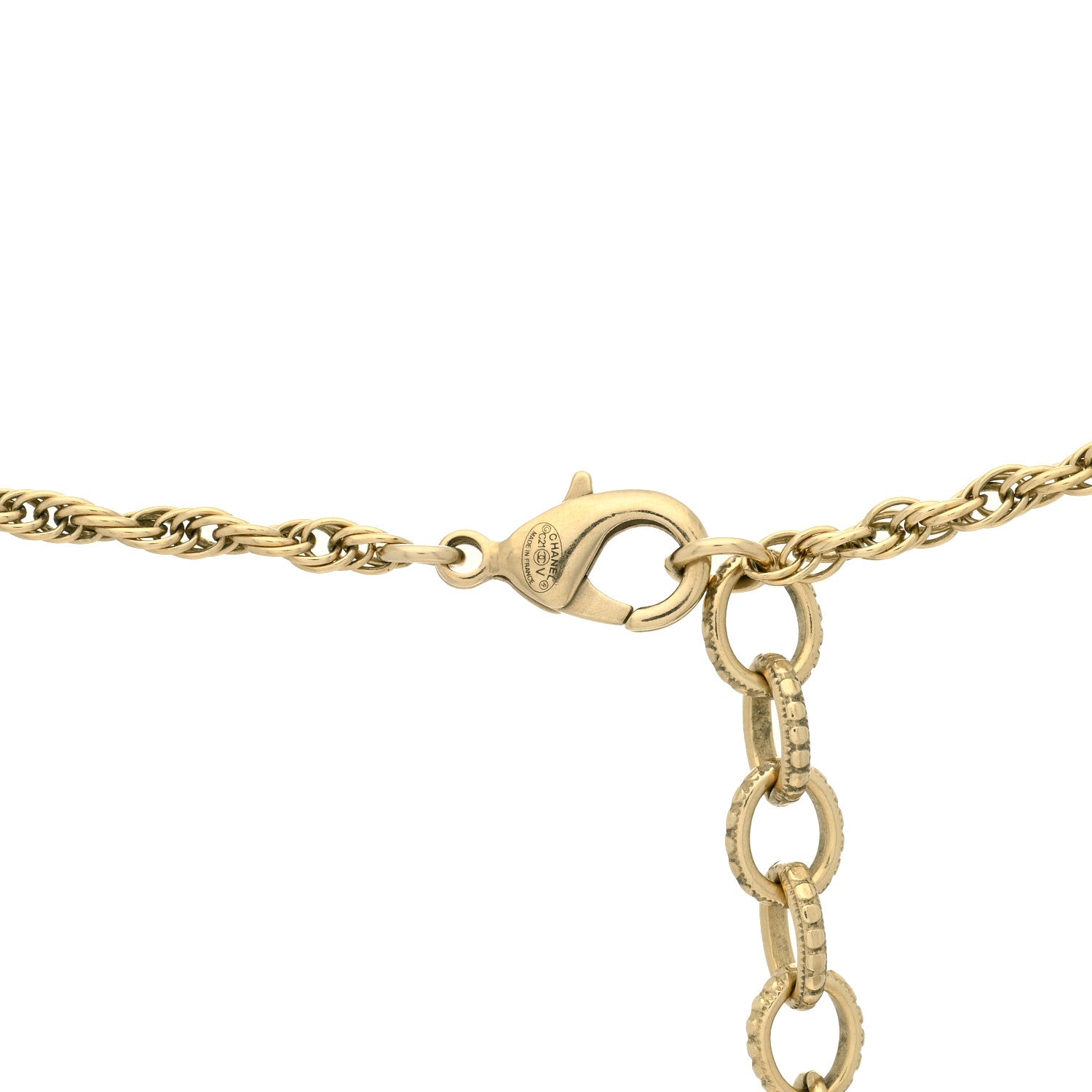 Chanel Pearl CC Round Pendant Necklace Gold 4 of 5