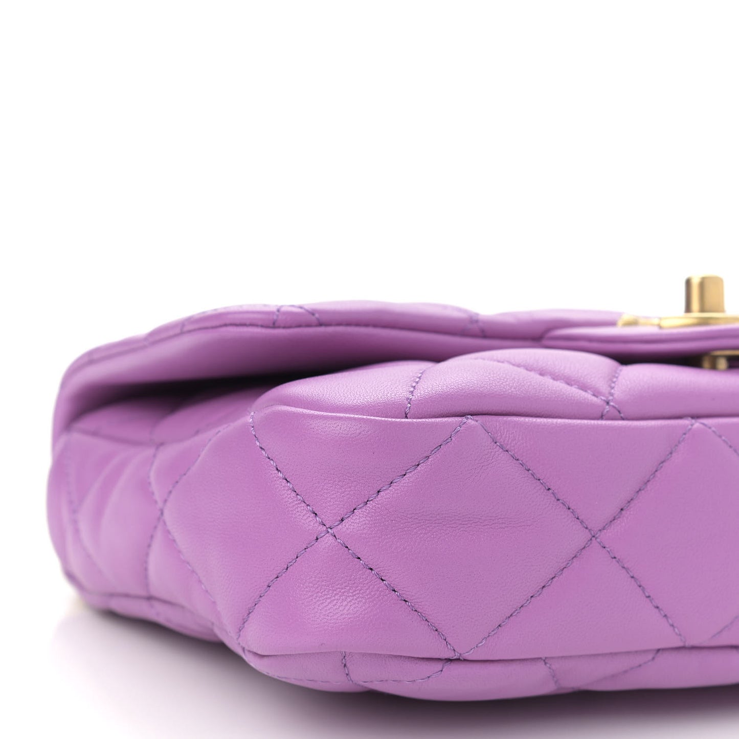 Lambskin Quilted Small CC Funky Town Flap Purple