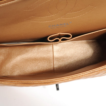 Chanel Metallic Caviar Quilted Jumbo Double Flap Copper 10 of 10