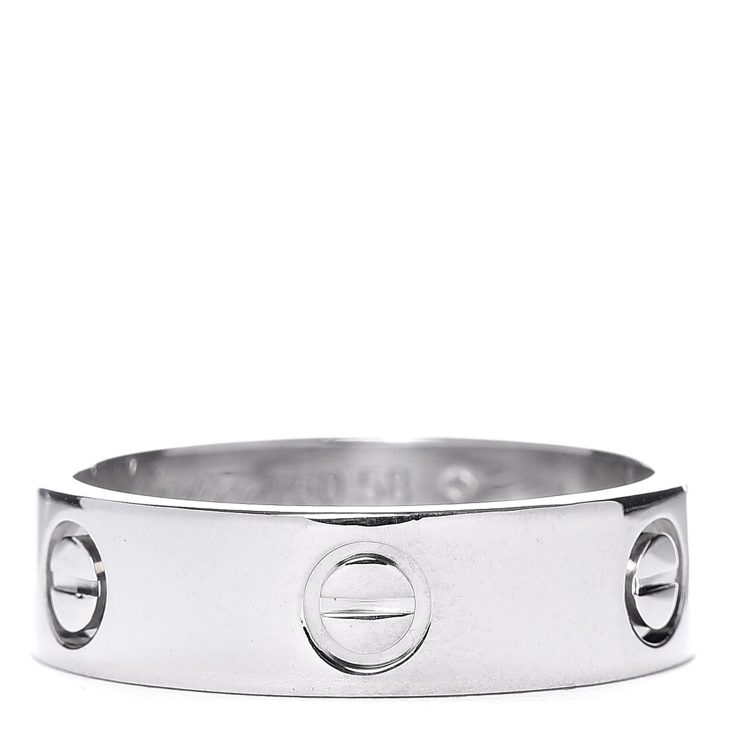 18K White Gold 5.5mm LOVE Ring 58 8.25