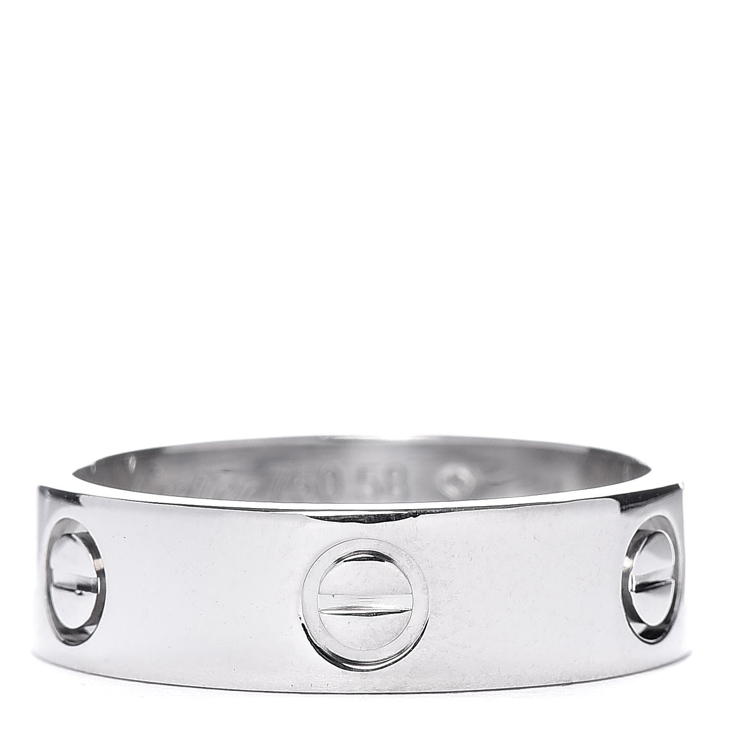 Cartier 18K White Gold 5.5mm LOVE Ring 58 8.25 1 of 4
