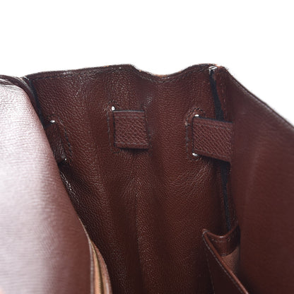 Hermes Courchevel Retourne Kelly 32 Chocolate 10 of 37