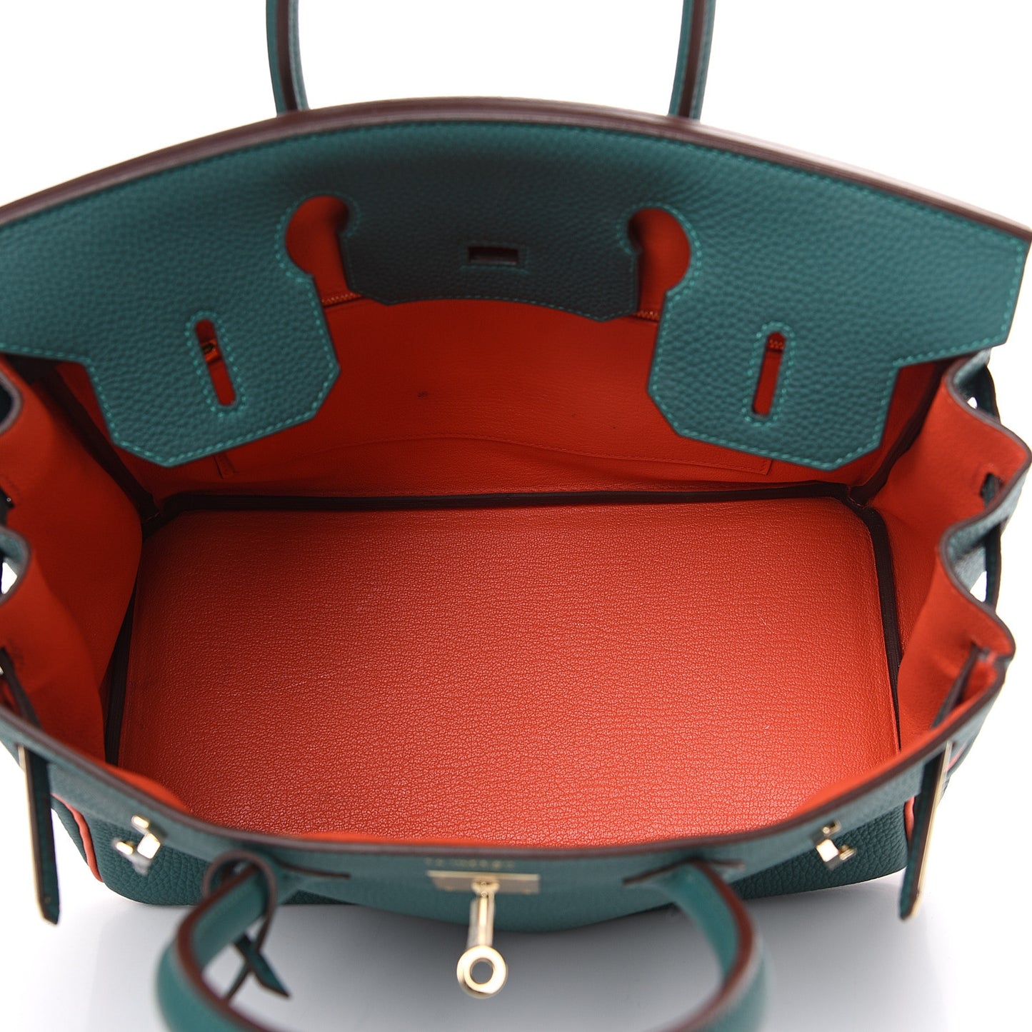 Togo Horseshoe Birkin 30 Malachite Capucine