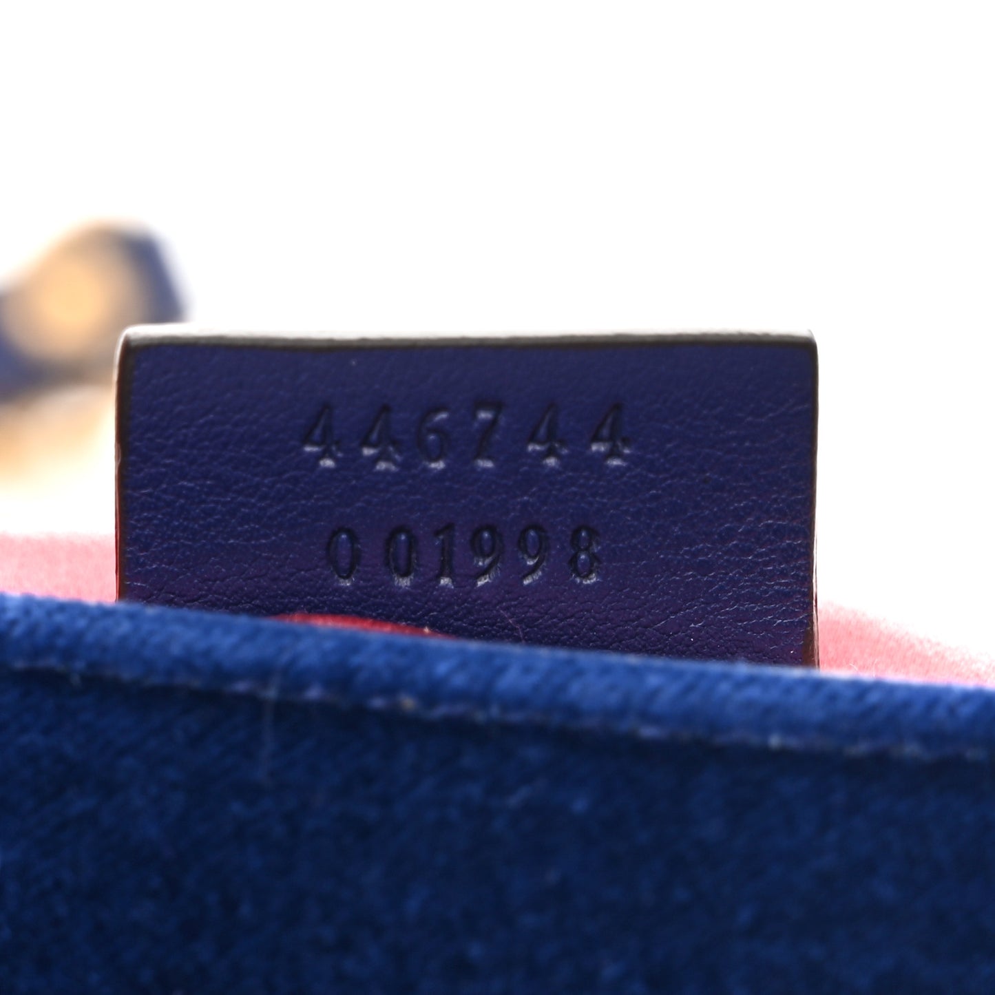 Velvet Matelasse Mini GG Marmont Shoulder Bag Cobalt Blue
