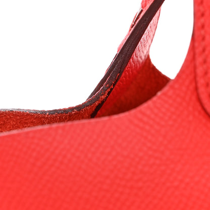 Hermes Epsom Tressage De Cuir Picotin Lock 18 PM Rouge Coeur Bleu du Nord Rouge H 13 of 15