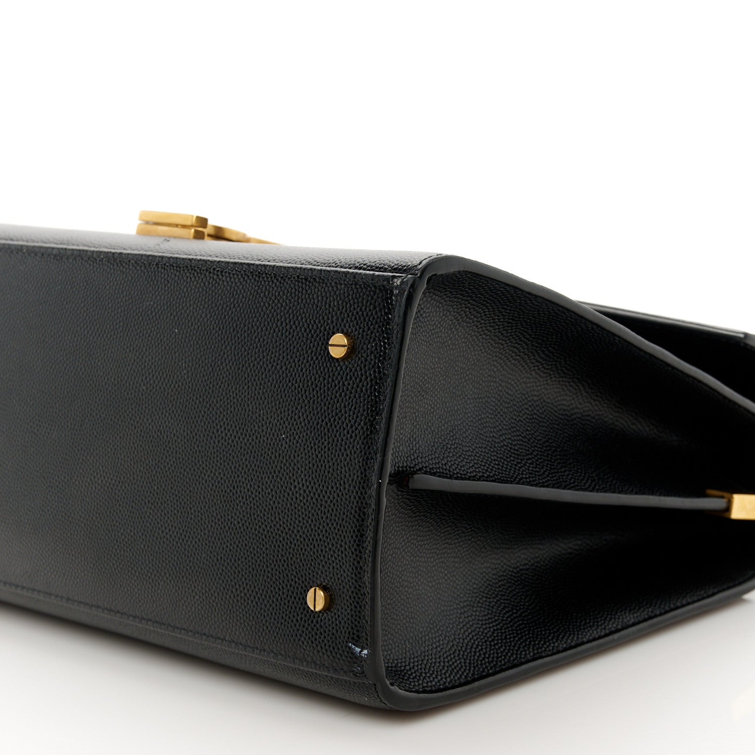Saint Laurent Grain de Poudre Medium Classic Monogram Cassandra Top Handle Black Rouge Legion 11 of 12