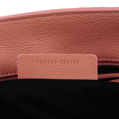 Alexander McQueen Pebbled Calfskin Small Skull Padlock Zip Around Tote Pink 9 of 9