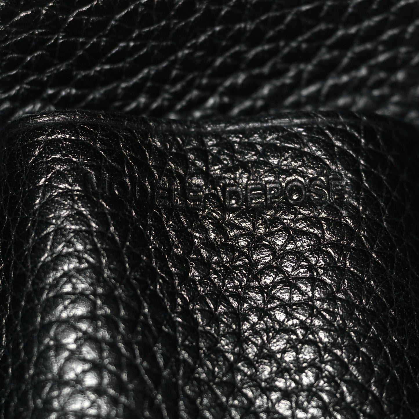 Grained Calfskin Deux De Delvaux Bucket Bag Black