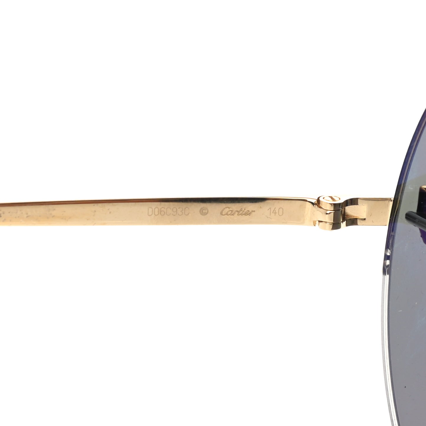 Panthere De Cartier Round Sunglasses Gold