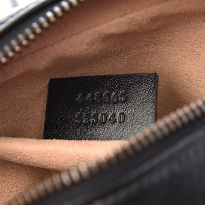 Gucci Calfskin Matelasse Mini GG Marmont Chain Shoulder Bag Black 7 of 11