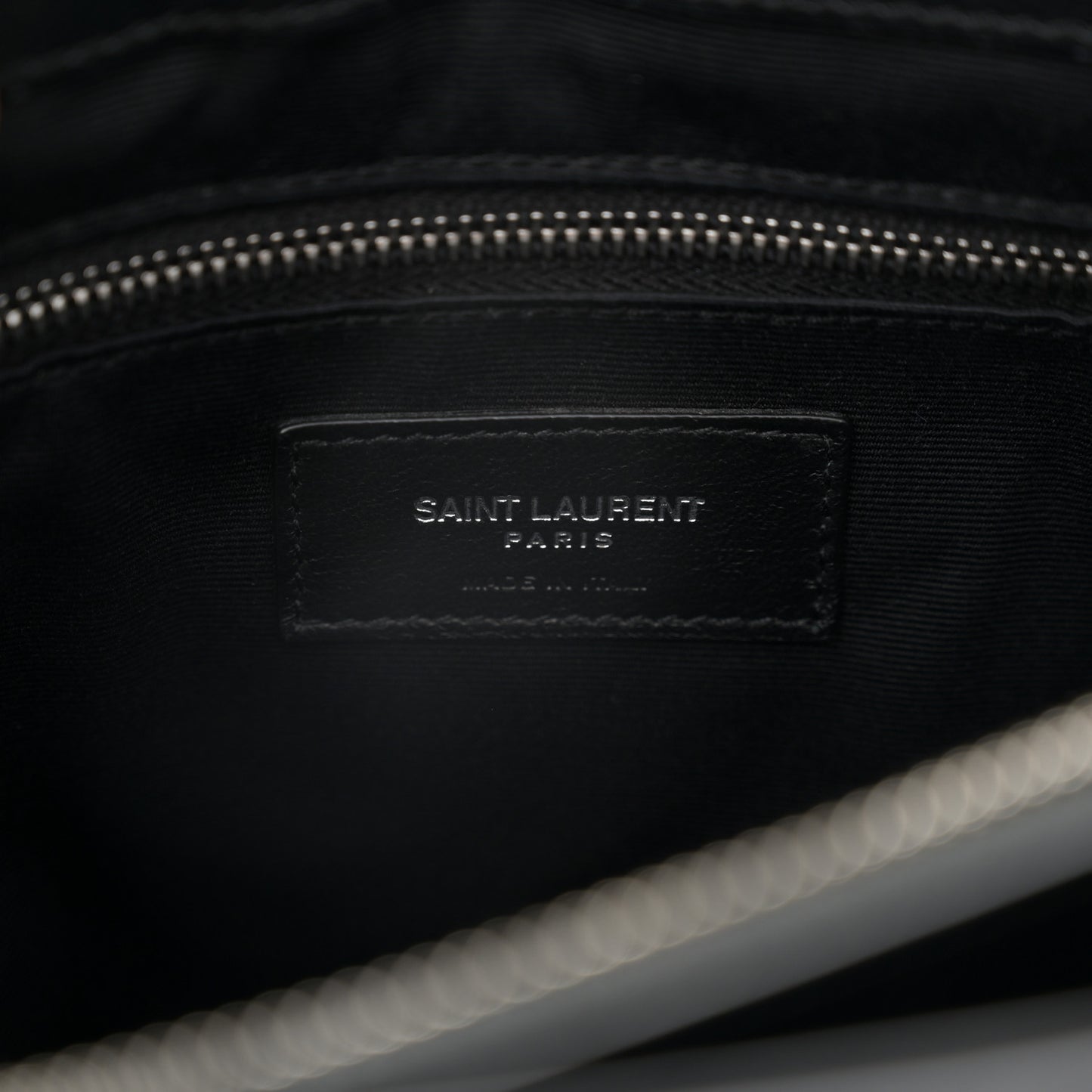 Calfskin Y Quilted Monogram Medium Loulou Chain Satchel Black