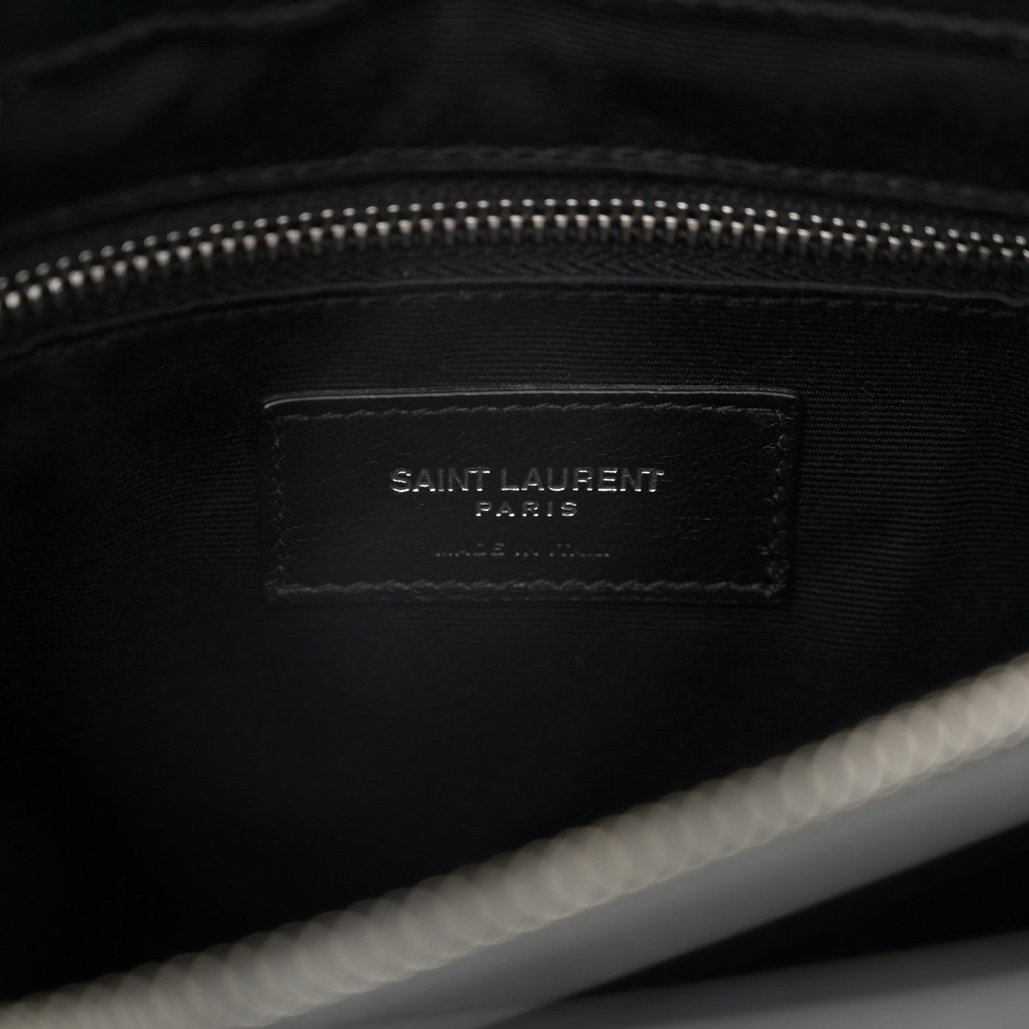 Saint Laurent Calfskin Y Quilted Monogram Medium Loulou Chain Satchel Black 7 of 11