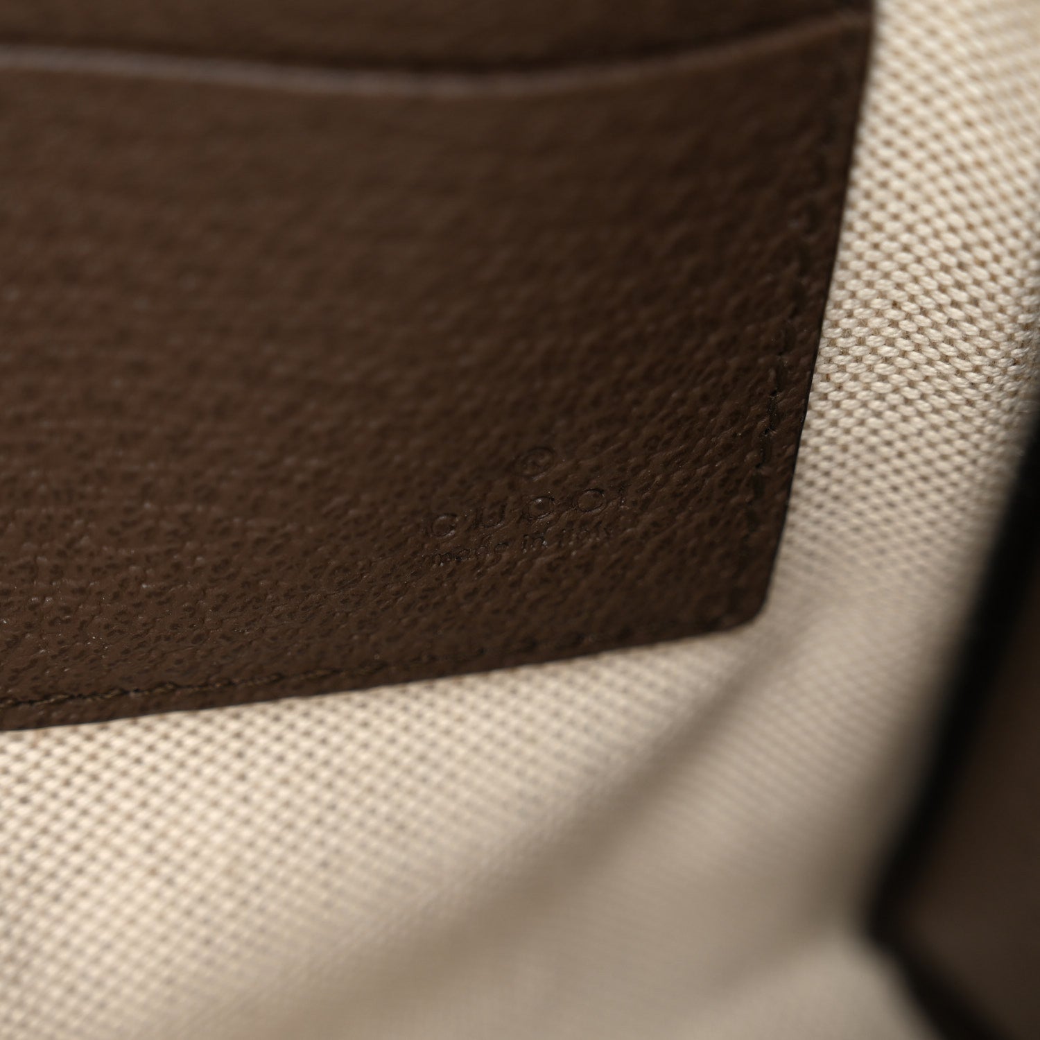 Gucci GG Supreme Monogram Textured Dollar Calfskin Web Small Ophidia Wristlet Pouch Beige Ebony New Acero 6 of 10