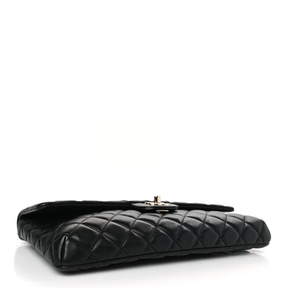Chanel Lambskin Quilted Flap Clutch Black 4 of 9