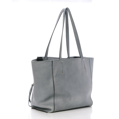 Chloe Smooth Calfskin Medium Milo Shopping Tote Cloudy Blue 3 of 9