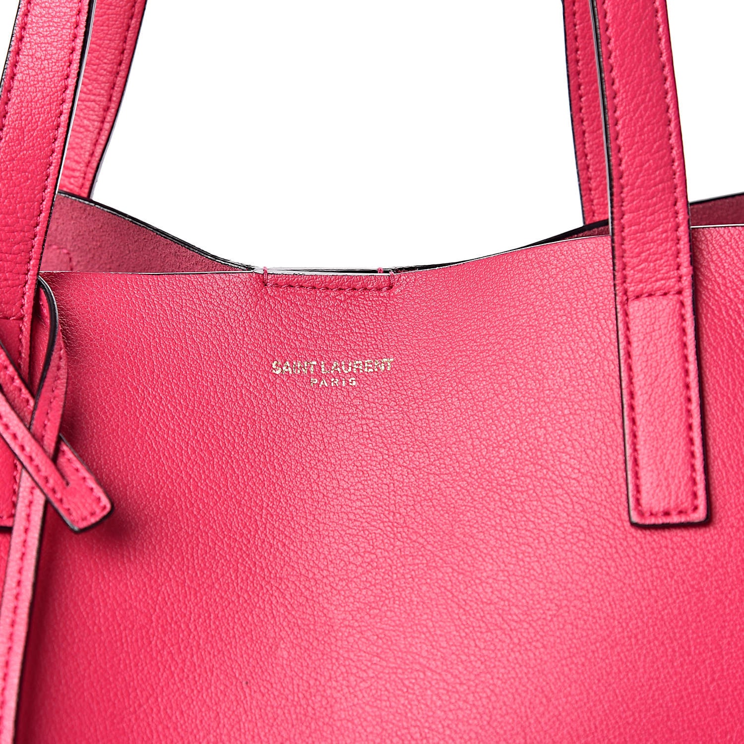 Saint Laurent Calfskin Large Shopping Tote Fuchsia 7 of 12