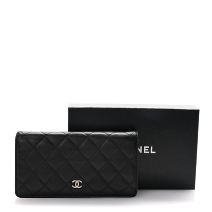 Chanel Lambskin Quilted Yen Wallet Black 9 of 9