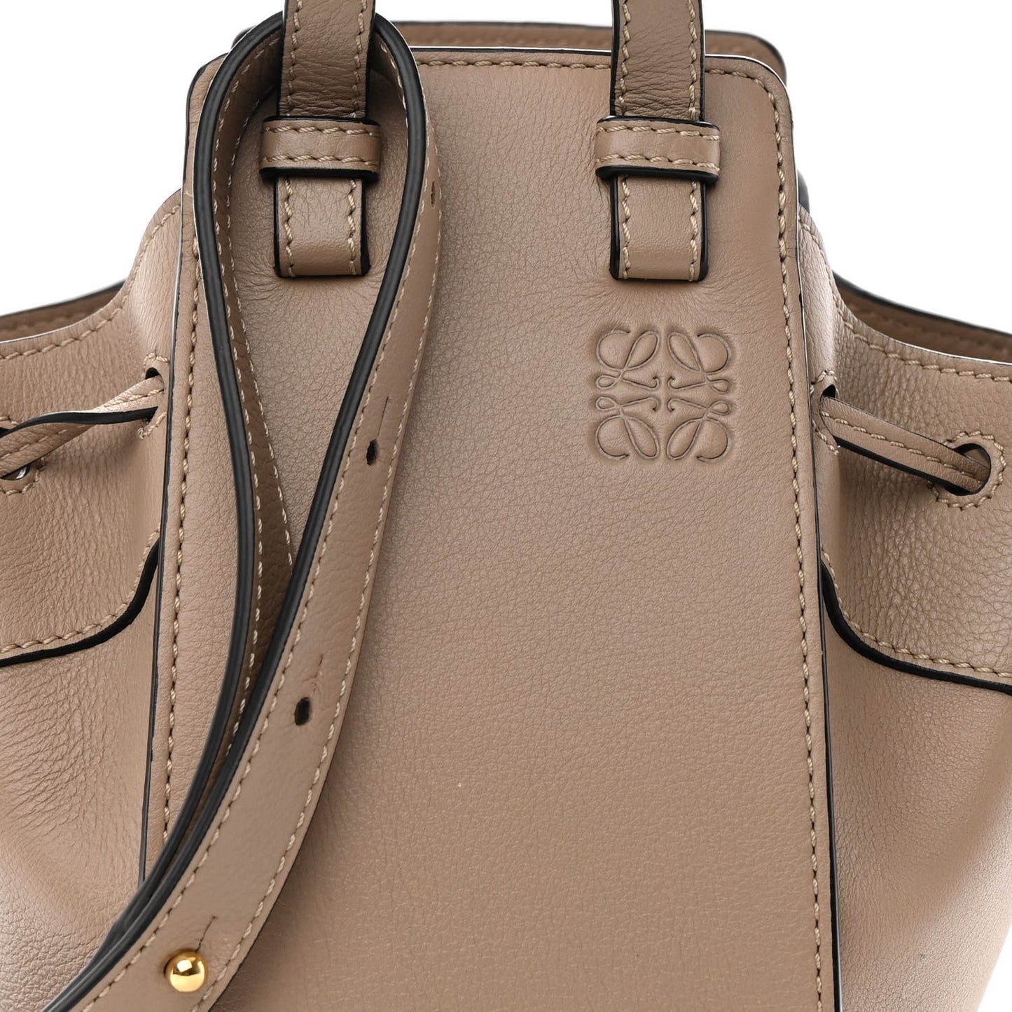 Calfskin Mini Hammock Shoulder Bag Light Oat