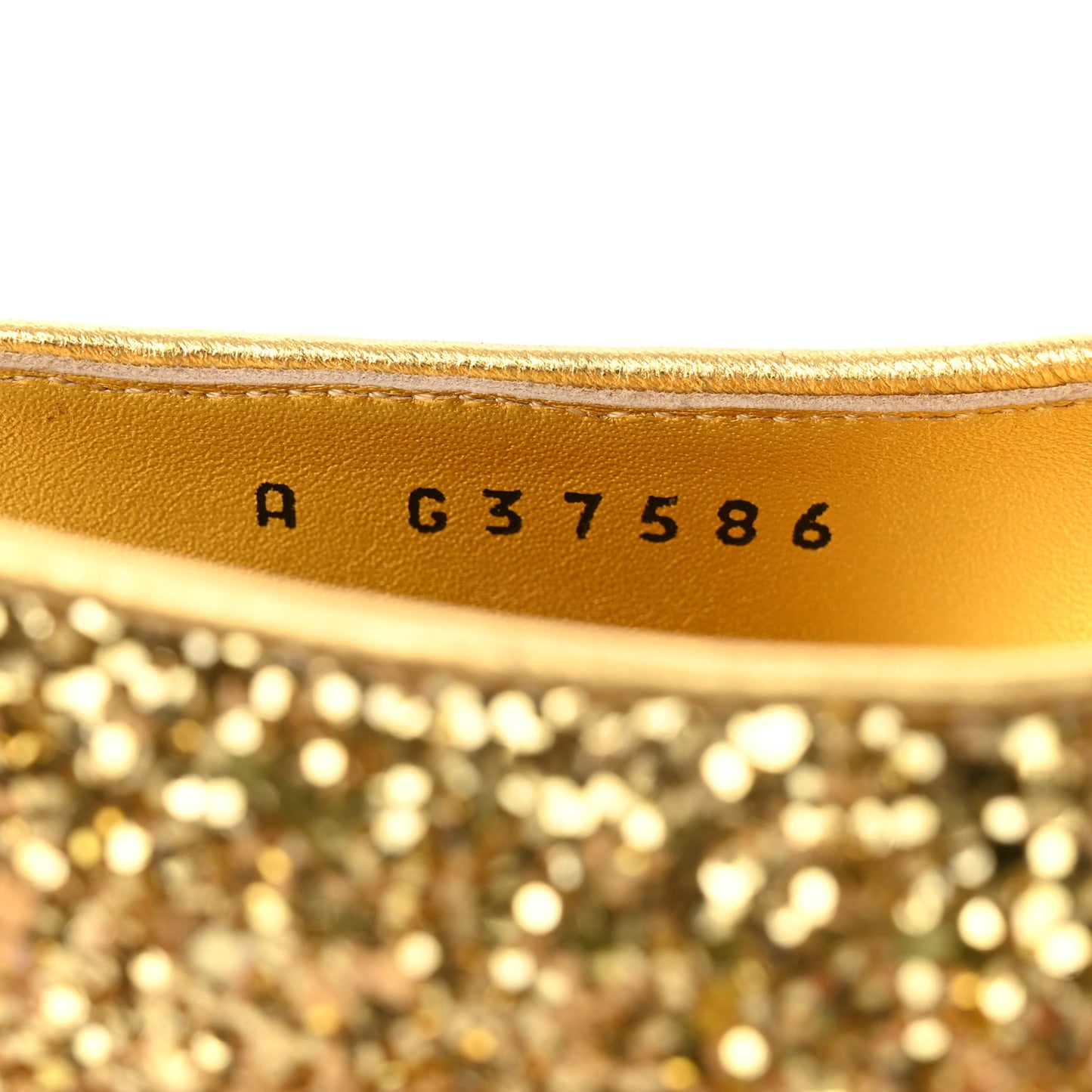 Glitter Grosgrain Cap Toe CC Slingback Pumps 39.5 Gold Black