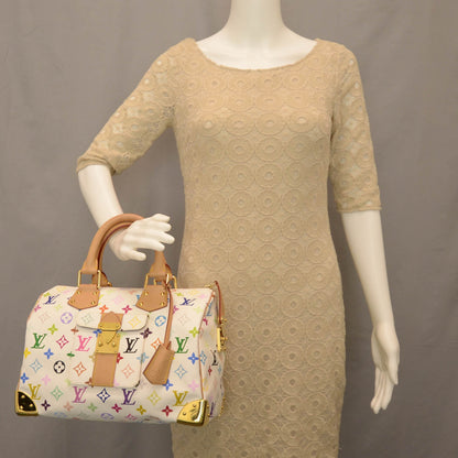Louis Vuitton Monogram Multicolor Speedy 30 White 2 of 7