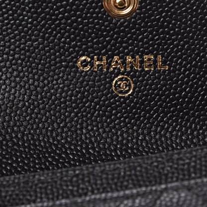 Chanel Caviar Quilted Boy Flap Card Holder Black 6 of 10