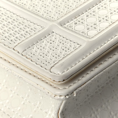 Christian Dior Patent Micro-Cannage Mini Diorama Flap Bag White 7 of 8