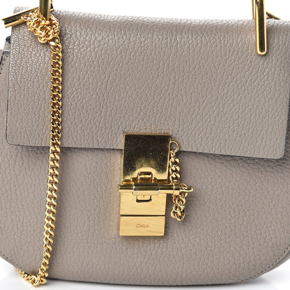 Chloe Grained Lambskin Mini Drew Shoulder Bag Motty Grey 5 of 5