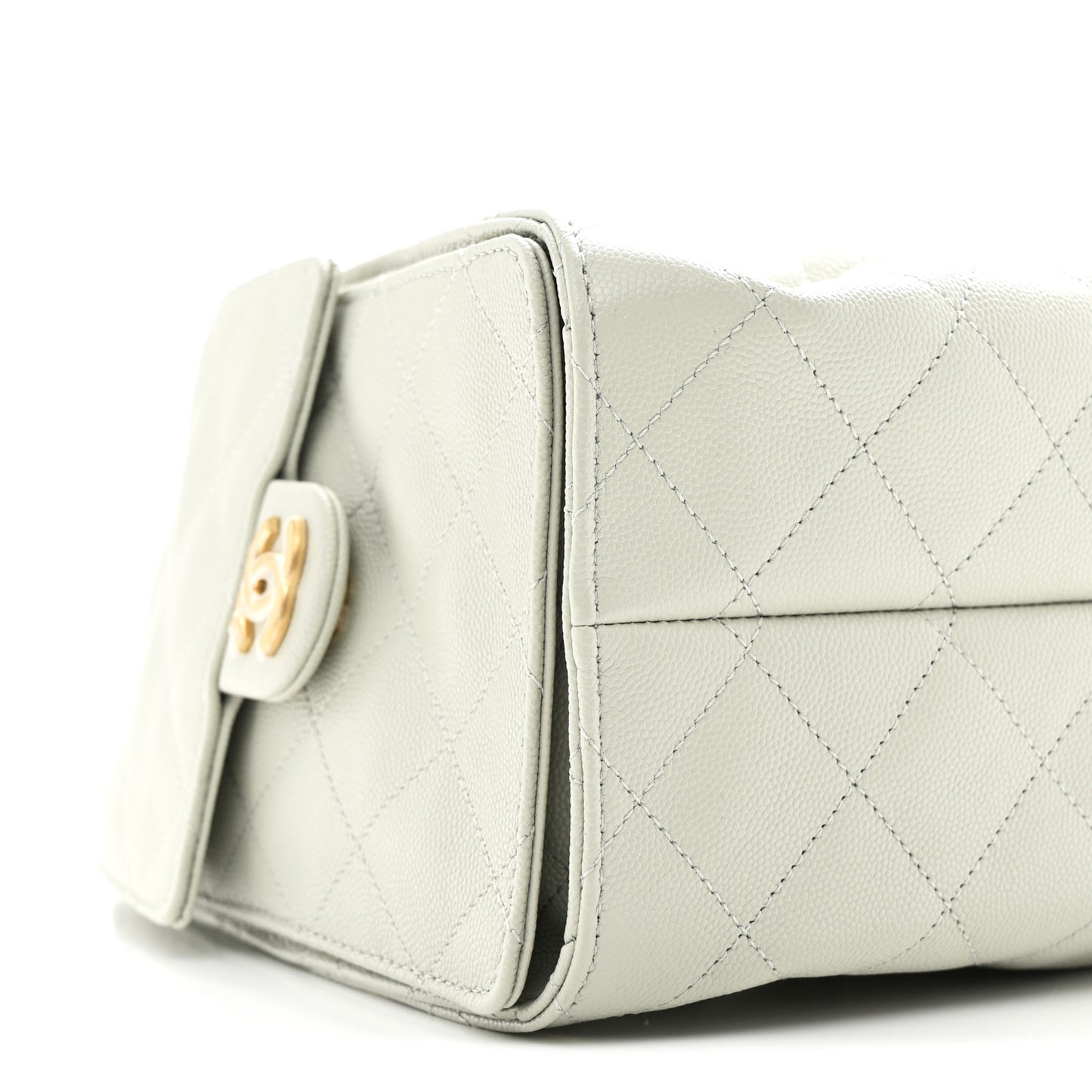 Caviar Quilted Small Chanel 25 Handbag Light Green