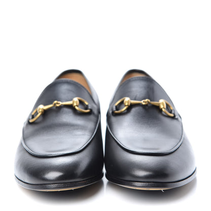 Gucci Calfskin Womens Jordaan Loafers 37.5 Black 2 of 11