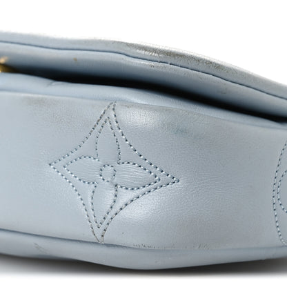 Louis Vuitton Calfskin Bubblegram Wallet On Strap Ice Blue 9 of 15