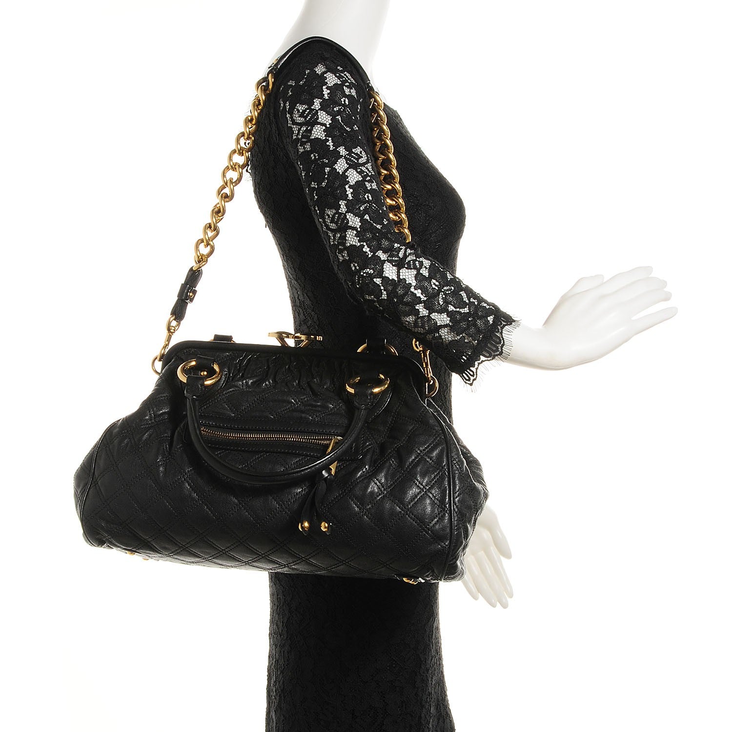 Marc Jacobs Calfskin Quilted Stam Black 2 of 7