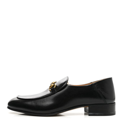 Gucci Goatskin Womens Horsebit Mid-Heel Loafers 40 Black 1 of 11