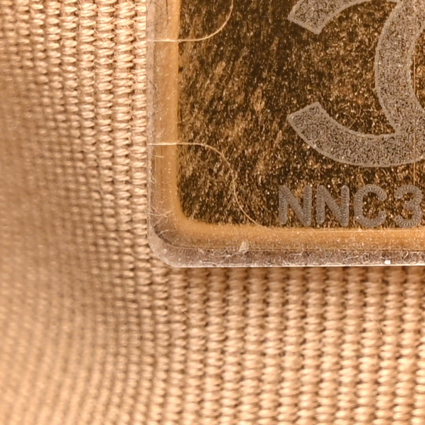 Shiny Crumpled Calfskin Quilted Mini 31 Shopping Bag Dark Beige