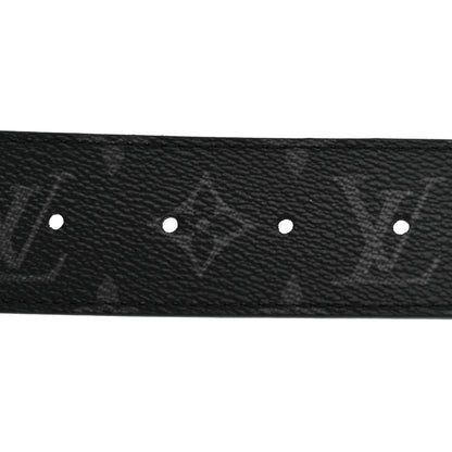 Louis Vuitton Monogram Eclipse 40mm LV Line Initiales Reversible 95 38 Belt Black 7 of 8