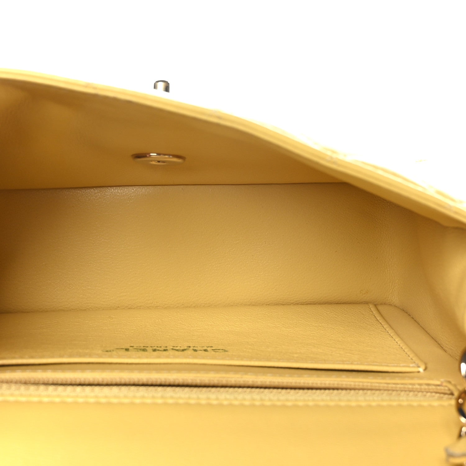 Chanel Lambskin Quilted Mini Rectangular Flap Yellow 5 of 10