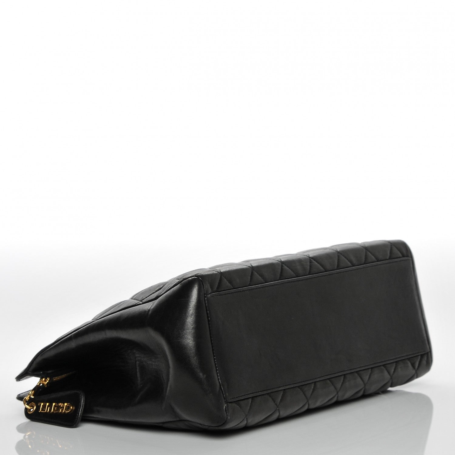 Chanel Quilted Lambskin Shopping Tote Black 4 of 10