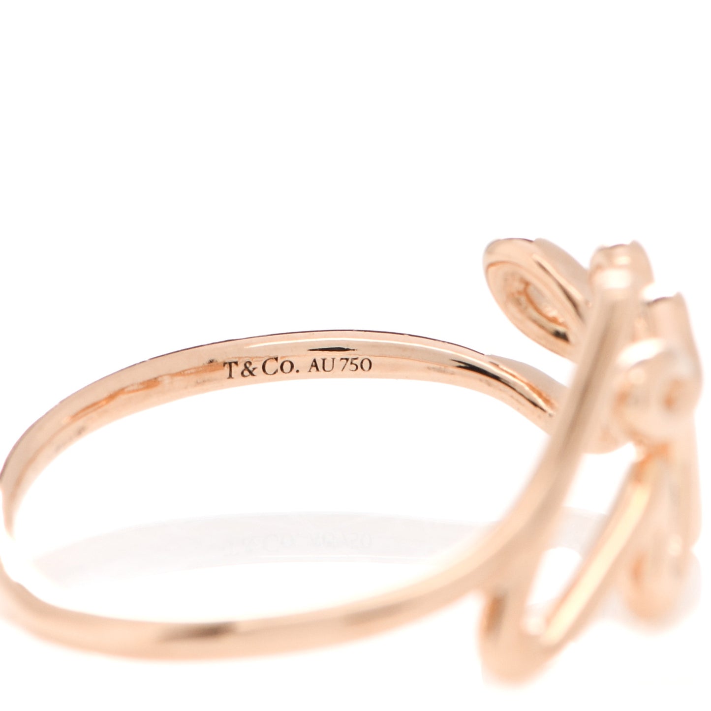 18K Rose Gold Paloma's Graffiti Love Ring 55 7.25