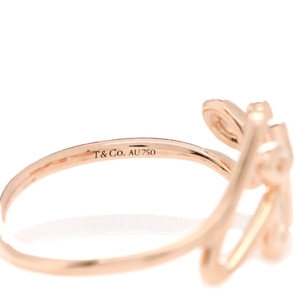 Tiffany 18K Rose Gold Paloma's Graffiti Love Ring 55 7.25 4 of 5
