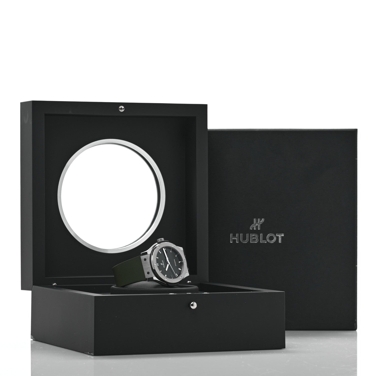 Hublot Titanium Rubber 42mm Classic Fusion Automatic Watch Green 542.NX.8970.RX 5 of 5