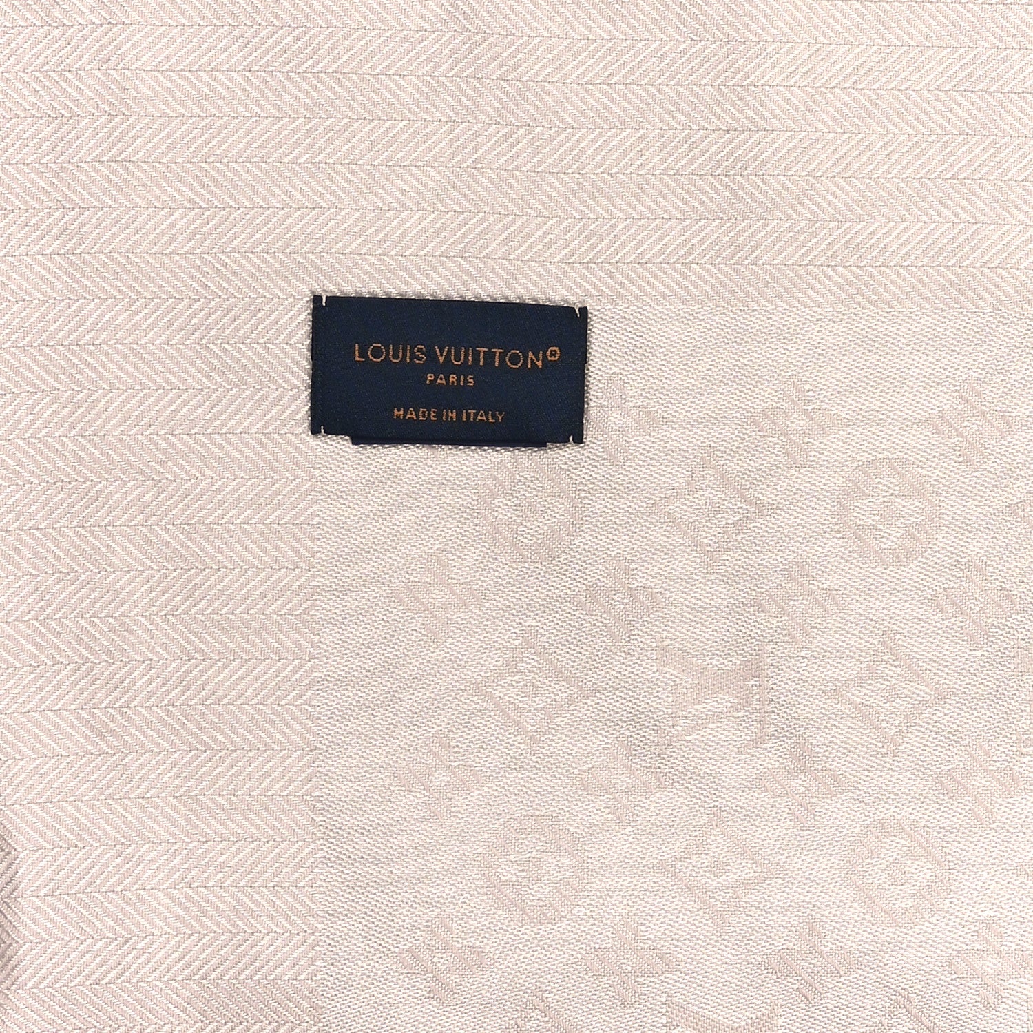 Louis Vuitton Wool Silk Monogram Evermore Shawl Creme 3 of 3