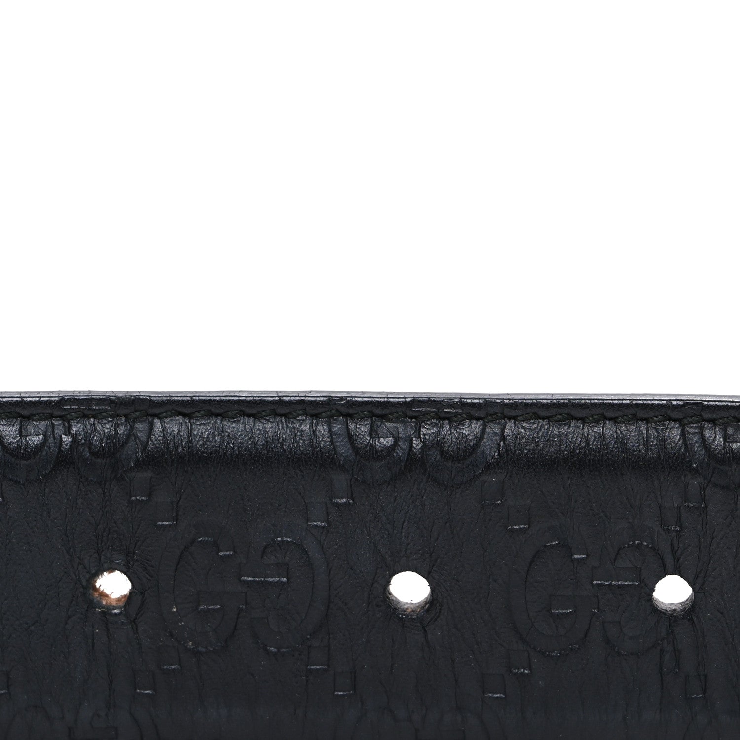 Gucci Guccissima Signature Interlocking G 37mm Belt 90 36 Black 3 of 6