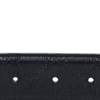 Gucci Guccissima Signature Interlocking G 37mm Belt 90 36 Black 3 of 6