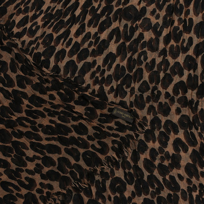 Louis Vuitton Cashmere Silk Leopard Etole Stole Marron 3 of 3