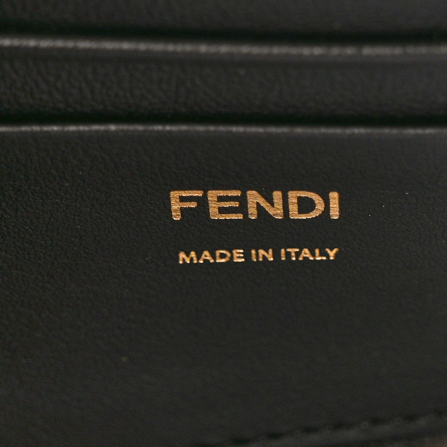 Fendi Shearling Vitello Dolce Macro FF 1974 Mini Baguette Tobacco Black 6 of 10