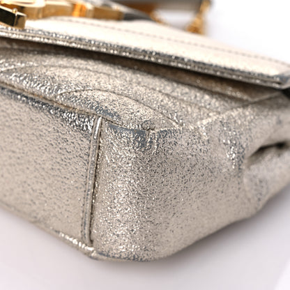 Saint Laurent Metallic Nappa Matelasse Chevron Classic Monogram Baby Chain Bag 9 of 12