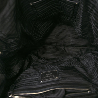 Prada Soft Calf Studded Large Trunk Bag Black 5 of 9