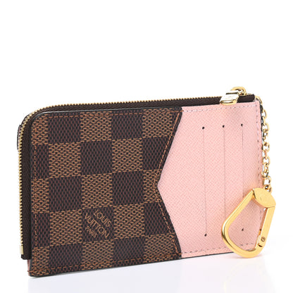Louis Vuitton Damier Ebene Recto Verso Card Holder Rose Ballerine 3 of 9