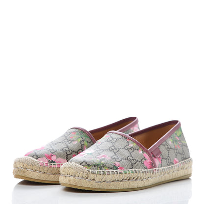 Gucci GG Supreme Monogram Blooms Espadrilles 38.5 Beige Multicolor Dry Rose 3 of 9